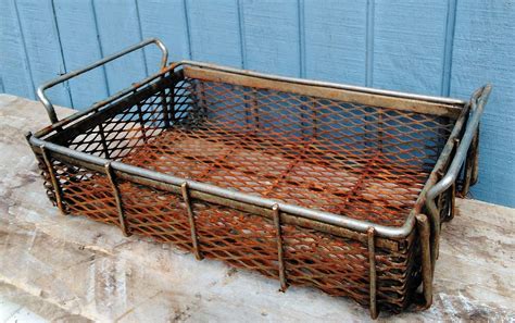 industrial basket metal basket storage basket wire mesh etsy industrial baskets storage