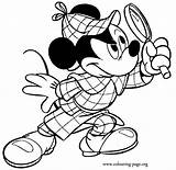 Detective Mickey Coloring Pages Disney Mouse 737a Colouring Printable Friends Color Good sketch template