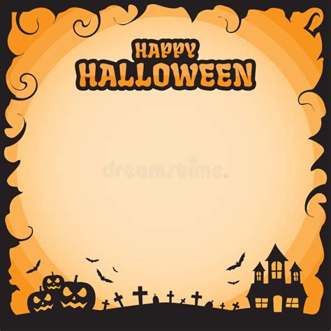 blank halloween horror flyer stock vector illustration  blank