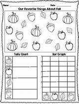 Count Graph Color Fall Tally Freebie Chart Bar Worksheets sketch template