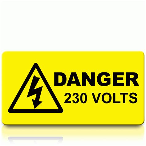 danger  volts voltage labels pat labels