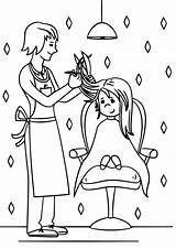 Hairdresser sketch template