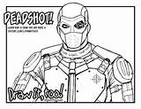 Deadshot Coloring Pages Getdrawings sketch template
