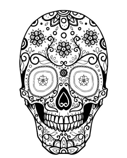 day   dead colouring pages  printable  diary