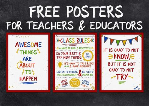 printable classroom posters templates printable