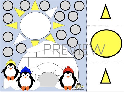 penguin printables  fine motor detective