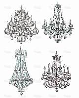 Chandelier Chandeliers Drawings Drawing Tattoo Four sketch template
