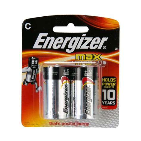 Energizer E93 Bp2 Max Alkaline C Battery 1 5v Pack Of 2
