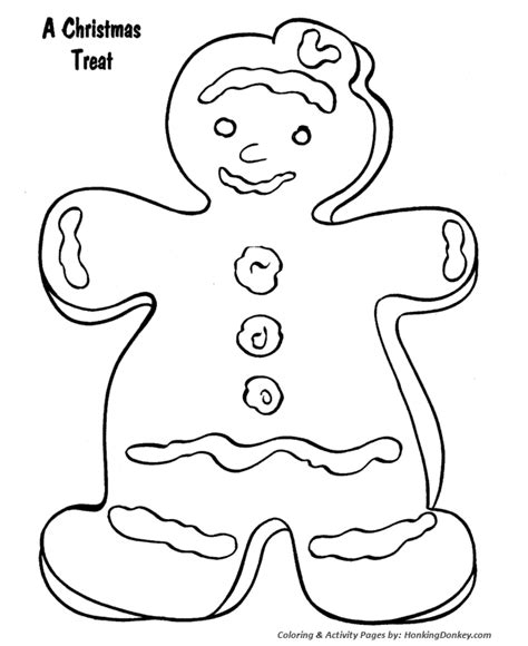 christmas cookies treat coloring page activity sheet honkingdonkey