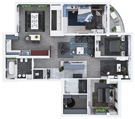 luxury  bedroom apartment design   square feet includes