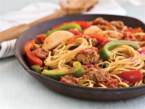 Italian Sausage Spaghetti Recipe Recipe Stuffed Peppers Dinner