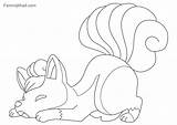 Vulpix Pokemon Pages Coloring Color Getcolorings Getdrawings sketch template