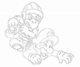Bro Mario sketch template
