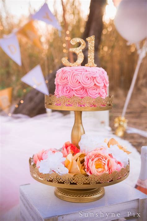 Kirsti S Golden Birthday Adult Cake Smash Photo Session Sunshyne Pix