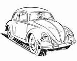 Beetle Volkswagen Vw Bug Coloring Pages Drawing Sketch Draw Volkswagon Drawings Car Cartype Colouring 2003 Line Printable Pattern Another Great sketch template