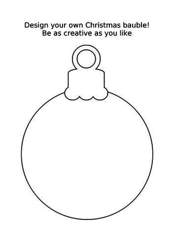 christmas bauble  colour teaching resources
