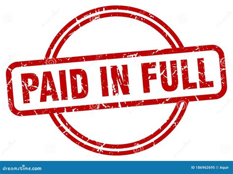 paid  full stamp paid  full  vintage grunge label stock