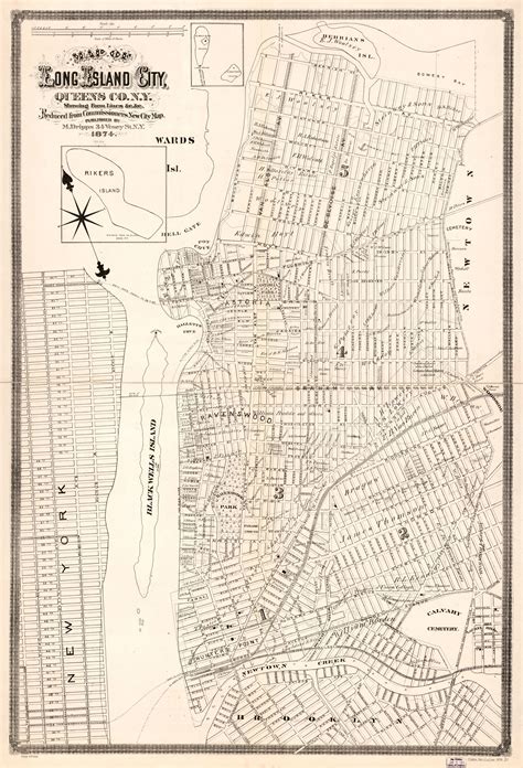 Map Of Long Island City Queens Co N Y Showing Farm