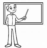 Teacher Coloring Pages Printable Cliparts Occupations Online Clipart Drawing sketch template