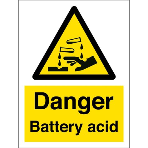 danger battery acid signs  key signs uk