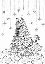 Coloring Pages Christmas Size Adult Getcolorings Adults sketch template