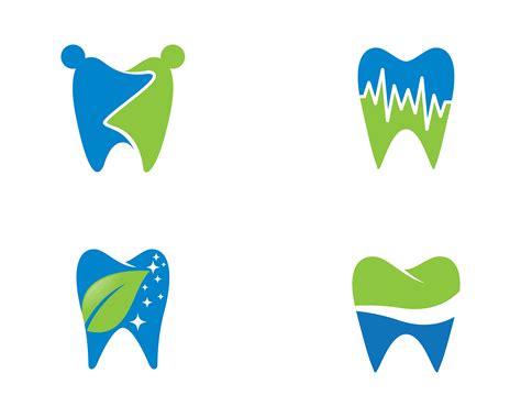 dental logo set  vector art  vecteezy