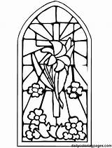 Stained Glass Lenten sketch template