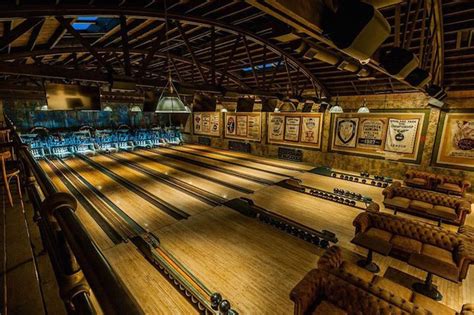 vintage bowling alley revived   steampunk decor