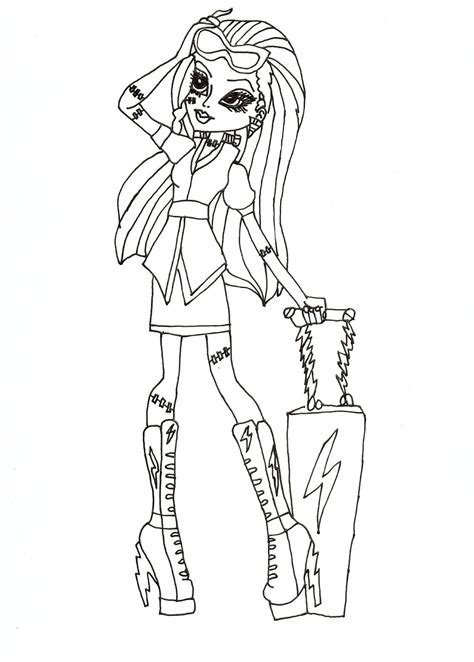 printable monster high coloring pages february