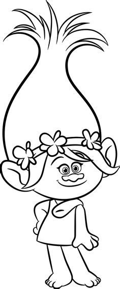 princess poppy  trolls coloring page coloring pages pinterest