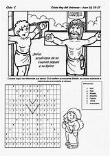 Universo Pasatiempos Catequesis Crucigramas Jesucristo Adaptada sketch template