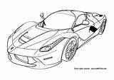 Laferrari Race Cars sketch template