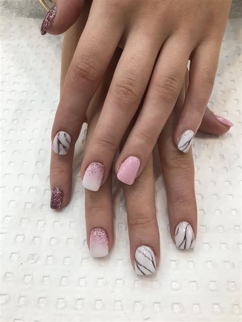 sns powder ombre nails marbles design french nail designs creative