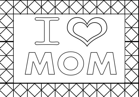 love  mom coloring pages printable
