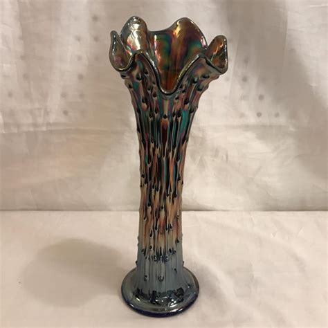 Antique Carnival Glass Vase Chairish