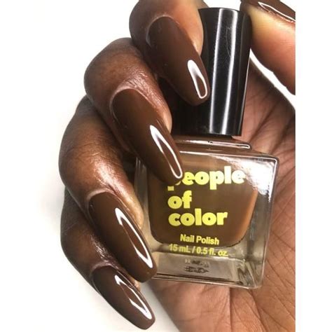 people  color nail lacquer brown sugar babe  oz dark skin nail