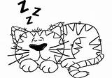 Sleeping Coloring Cat Pages Drawing Clipart Clipartbest Getcolorings Off Template Print sketch template