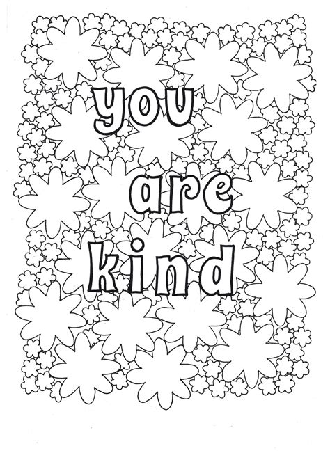 kindness coloring pages  kindergarten kindness coloring pages
