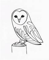 Owl Becuo Barn Line Coloring sketch template