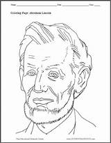 Lincoln Abraham Sixteenth sketch template