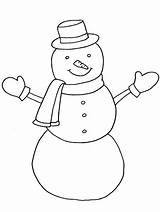 Snowman Colour Colouring Coloring Pages Printable Winter sketch template