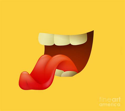 cartoon silly emoticon emoji character mouth face tongue digital art by