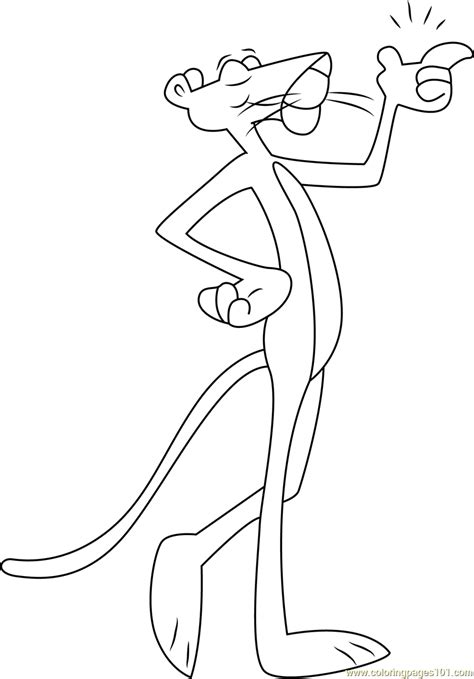 pink panther coloring page printable  pink panther coloring page