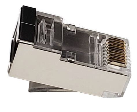 cat shielded modular plug  load bar  pack micro connectors