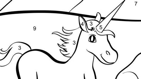 coloring pages  unicorn color  numbers unicorn coloring