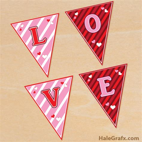 printable valentines day alphabet banner pack valentines day