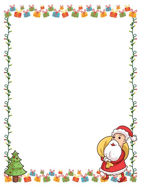 printable christmas borders  flyers