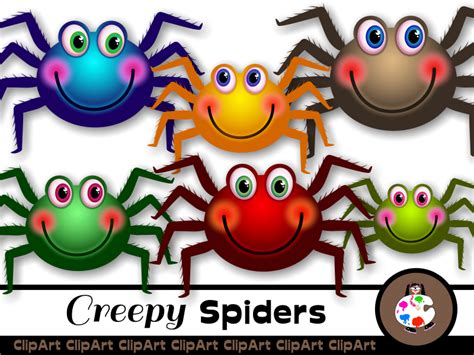 Cartoon Happy Spider Clip Art Teaching Resources