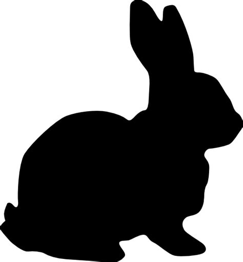 silhouette bunny clip art  clkercom vector clip art