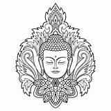 Coloring Buddha Pages Buddhist Tattoo Floral Head Vector Background Drawing Printable Getdrawings Getcolorings Gold Color sketch template